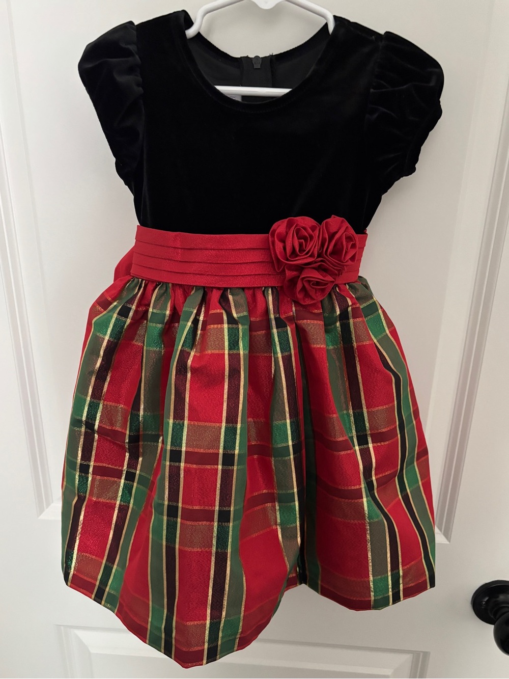 Holiday Plaid Red and Black Girls' Costume Dress -Iris & Ivy size 2t